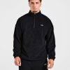 Essential 1/4 Zip Fleece - Black: The Ultimate Oversized Warmth Solution