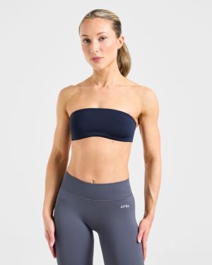 Essential Bandeau Sports Bra - Navy: Ultimate Comfort & Style