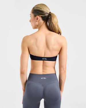 Essential Bandeau Sports Bra - Navy: Ultimate Comfort & Style