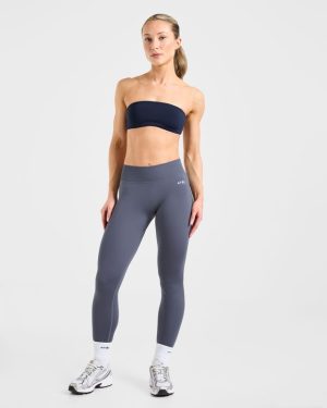 Essential Bandeau Sports Bra - Navy: Ultimate Comfort & Style