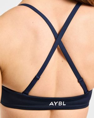 Essential Bandeau Sports Bra - Navy: Ultimate Comfort & Style