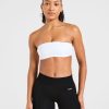 Essential Bandeau Sports Bra - White: Versatile Support for Every Workout