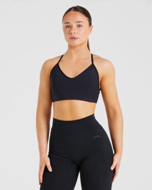 Essential Crossback Sports Bra - Black: The Ultimate Low-Impact Companion