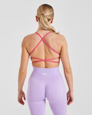 Essential Crossback Sports Bra - Hot Pink: Ultimate Comfort & Style