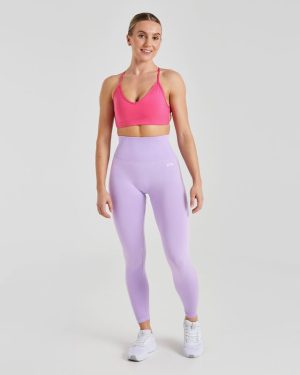 Essential Crossback Sports Bra - Hot Pink: Ultimate Comfort & Style