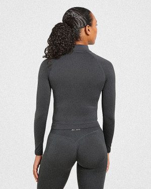 Adapt Seamless Jacket - Dark Charcoal: The Ultimate Sculpting Activewear