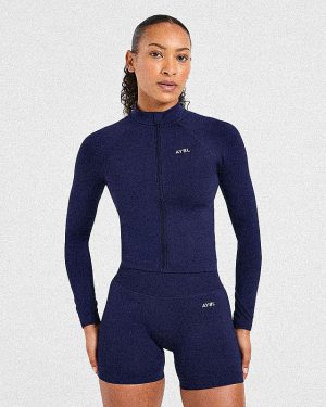 Adapt Seamless Jacket - Deep Navy: The Ultimate Sculpting Activewear