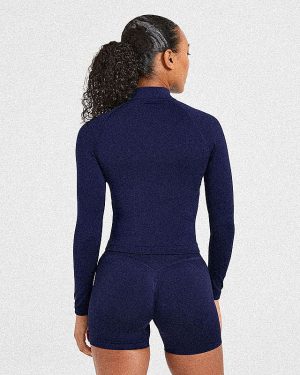 Adapt Seamless Jacket - Deep Navy: The Ultimate Sculpting Activewear