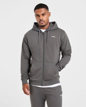 Essential Lightweight Zip Up Hoodie - Charcoal: The Ultimate Versatile Layer