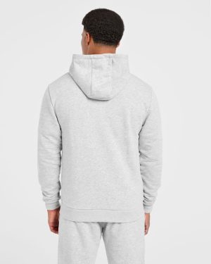 Essential Lightweight Zip Up Hoodie - Grey Marl | Premium Comfort & Style