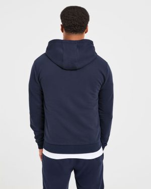 Essential Lightweight Zip Up Hoodie - Navy: The Ultimate Everyday Layer