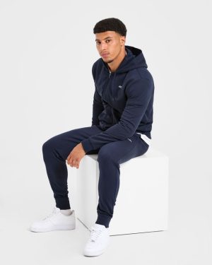 Essential Lightweight Zip Up Hoodie - Navy: The Ultimate Everyday Layer