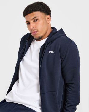 Essential Lightweight Zip Up Hoodie - Navy: The Ultimate Everyday Layer