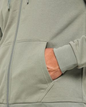 Essential Lightweight Zip Up Hoodie - Washed Sage: The Ultimate Everyday Layer