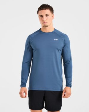 Essential Long Sleeve T Shirt - Deep Teal: The Ultimate Slim Fit Base Layer