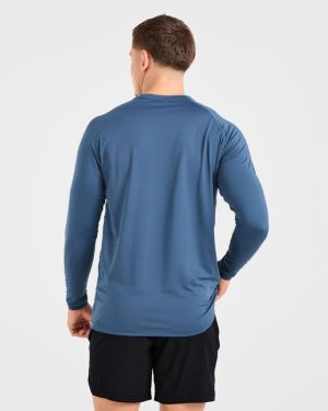 Essential Long Sleeve T Shirt - Deep Teal: The Ultimate Slim Fit Base Layer