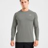 Essential Long Sleeve T Shirt - Olive Smoke: The Ultimate Slim Fit Base Layer