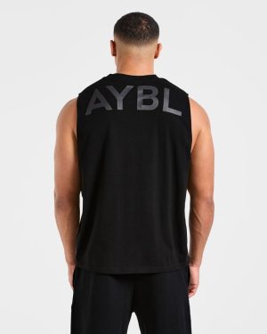 Essential Oversized Graphic Tank - Black: The Ultimate Cotton Comfort