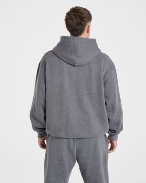 Essential Oversized Hoodie - Charcoal Marl: The Ultimate Comfort Upgrade