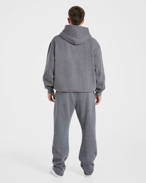 Essential Oversized Hoodie - Charcoal Marl: The Ultimate Comfort Upgrade