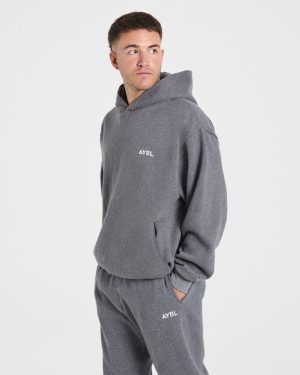 Essential Oversized Hoodie - Charcoal Marl: The Ultimate Comfort Upgrade