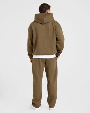 Essential Oversized Hoodie - Olive Green: The Ultimate Comfort Upgrade