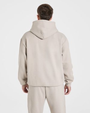 Essential Oversized Hoodie - Stone: The Ultimate Comfort Upgrade