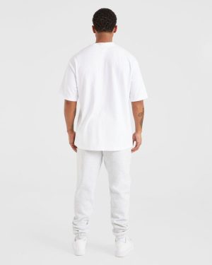 Essential Oversized Joggers - Grey Marl: The Ultimate Rest Day Companion