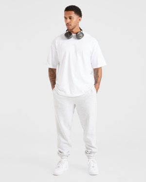 Essential Oversized Joggers - Grey Marl: The Ultimate Rest Day Companion