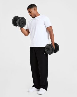 Essential Oversized Straight Leg Joggers - Black