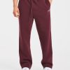 Essential Oversized Straight Leg Joggers - Burgundy Red