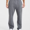 Essential Oversized Straight Leg Joggers - Charcoal Marl