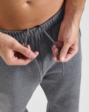 Essential Oversized Straight Leg Joggers - Charcoal Marl