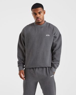 Essential Oversized Sweater - Charcoal Marl: The Ultimate Comfort Upgrade
