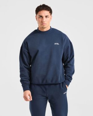 Essential Oversized Sweater - Navy: The Ultimate Comfort Upgrade