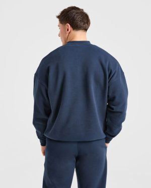 Essential Oversized Sweater - Navy: The Ultimate Comfort Upgrade