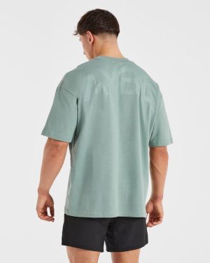 Essential Oversized T Shirt - Slate Green: The Ultimate Comfort Staple