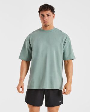 Essential Oversized T Shirt - Slate Green: The Ultimate Comfort Staple