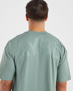 Essential Oversized T Shirt - Slate Green: The Ultimate Comfort Staple