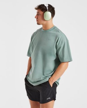 Essential Oversized T Shirt - Slate Green: The Ultimate Comfort Staple