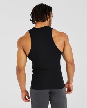 Essential Ribbed Tank - Black: The Ultimate Gym Companion