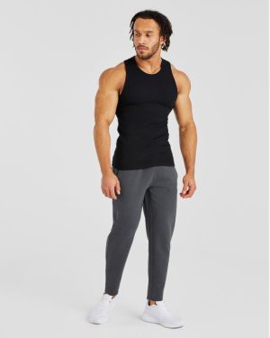 Essential Ribbed Tank - Black: The Ultimate Gym Companion