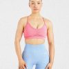 Essential Ruched Sports Bra - Coral Pink: The Ultimate Blend of Style and Support