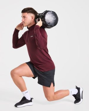 Essential Seamless 1/4 Zip Pullover - Dusty Plum: The Ultimate Performance Layer