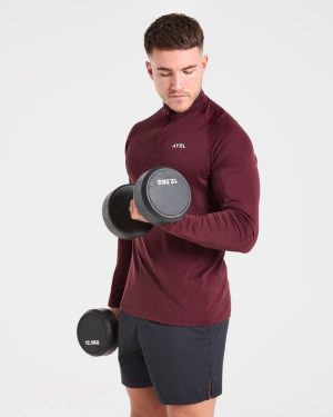 Essential Seamless 1/4 Zip Pullover - Dusty Plum: The Ultimate Performance Layer
