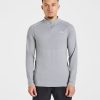 Essential Seamless 1/4 Zip Pullover - Grey Marl