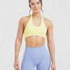 Essential Seamless Halterneck Sports Bra - Yellow