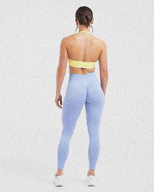 Essential Seamless Halterneck Sports Bra - Yellow