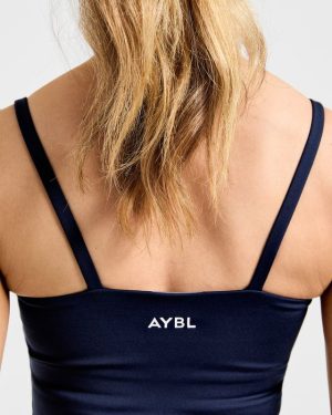 Essential Strappy Tank Top - Navy: The Ultimate Workout Companion