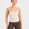 Essential Strappy Tank Top - Taupe: The Ultimate Workout Companion